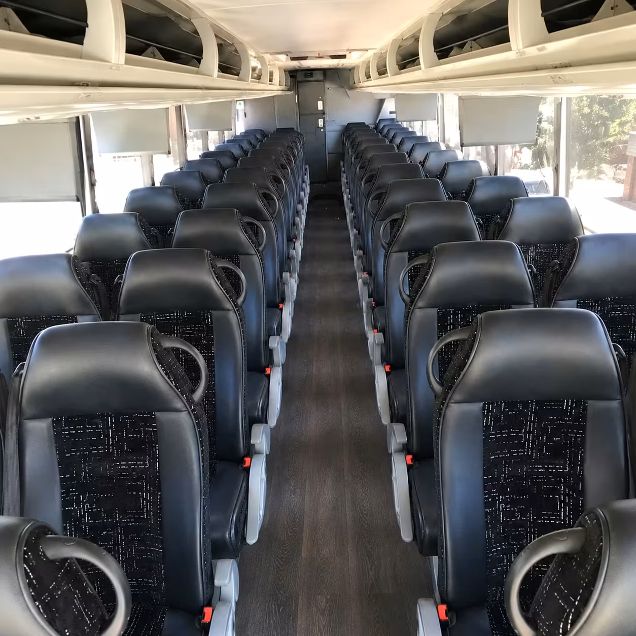 56 passenger charter bus interior