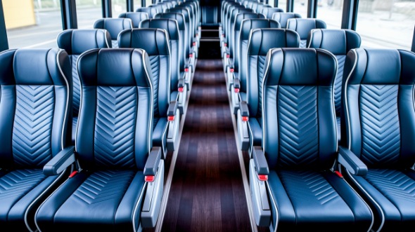 inglewood 56 passenger charter bus inside